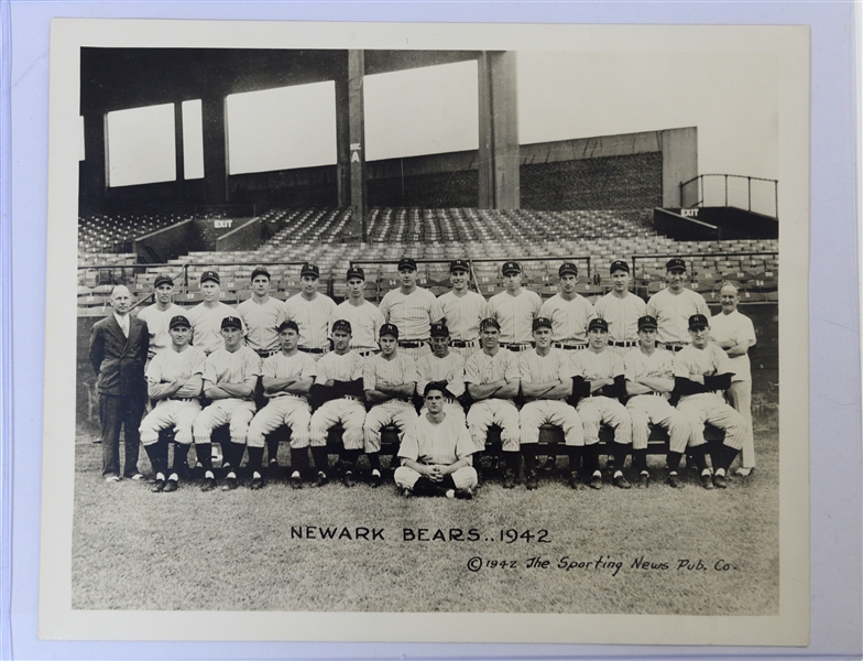 1956 World Series Perfect Game Plate Featuring Don Larsen and (3) Vintage Team Stadium Photos