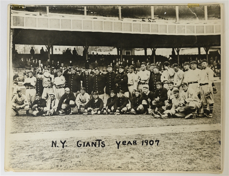 1956 World Series Perfect Game Plate Featuring Don Larsen and (3) Vintage Team Stadium Photos