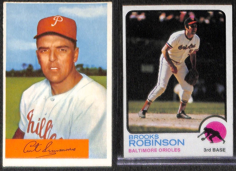 Lot of (39) Vintage Baseball Cards from 1954-1973 w. (6) Topps 1961 PSA Graded Cards Including Ed Mathews PSA 9 (OC)