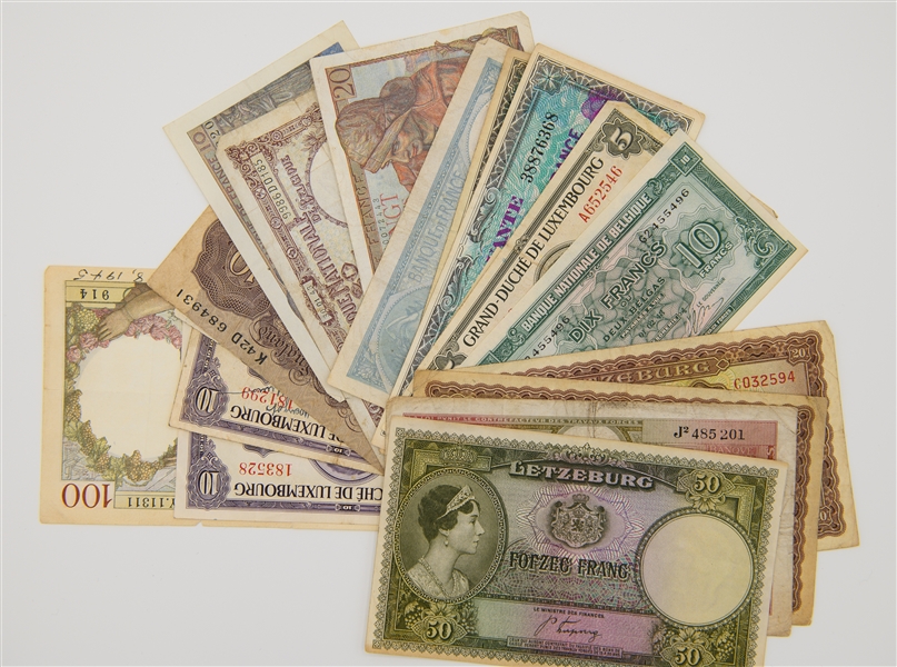 23 French Notes from World War II from the Uncle Jimmy Collection Dated 1941-1945