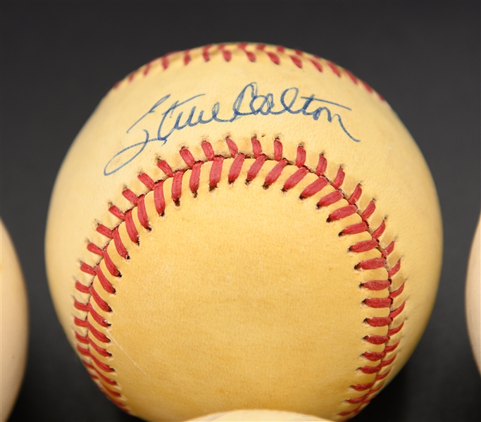 Lot of (6) Single-Signed Phillies-Related Baseballs w/ Roberts, Carlton Bowa, Muholland/Greene Dual No-Hitters, Dykstra, Garber (JSA Auction Letter)