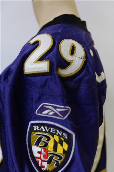 Rare 2004 Chester Taylor Season Worn Baltimore Ravens Game-Used Jersey w. Many Team Repairs & Alterations!