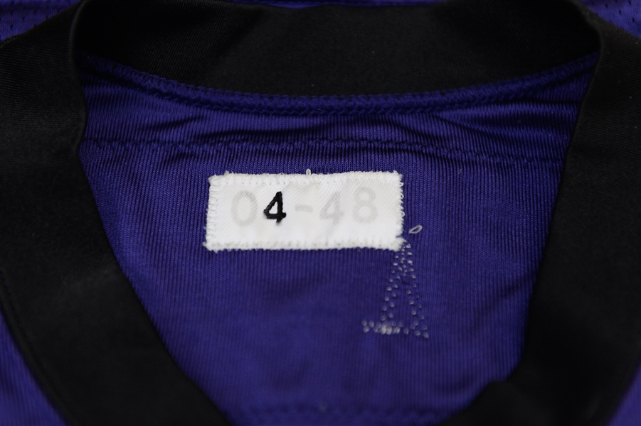 Rare 2004 Chester Taylor Season Worn Baltimore Ravens Game-Used Jersey w. Many Team Repairs & Alterations!