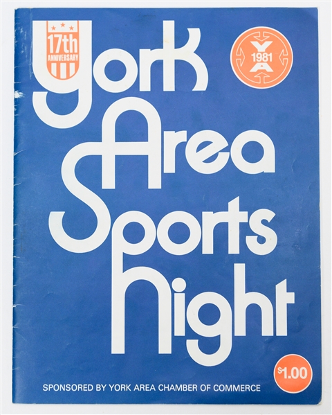 1981 Sports Event (York, PA) Program Signed by Tony Dorsett, B. Parent, W. Stargell, & Others