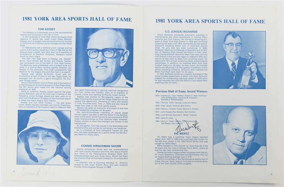 1981 Sports Event (York, PA) Program Signed by Tony Dorsett, B. Parent, W. Stargell, & Others