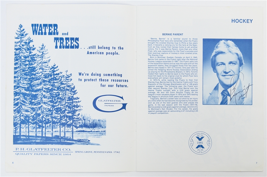 1981 Sports Event (York, PA) Program Signed by Tony Dorsett, B. Parent, W. Stargell, & Others