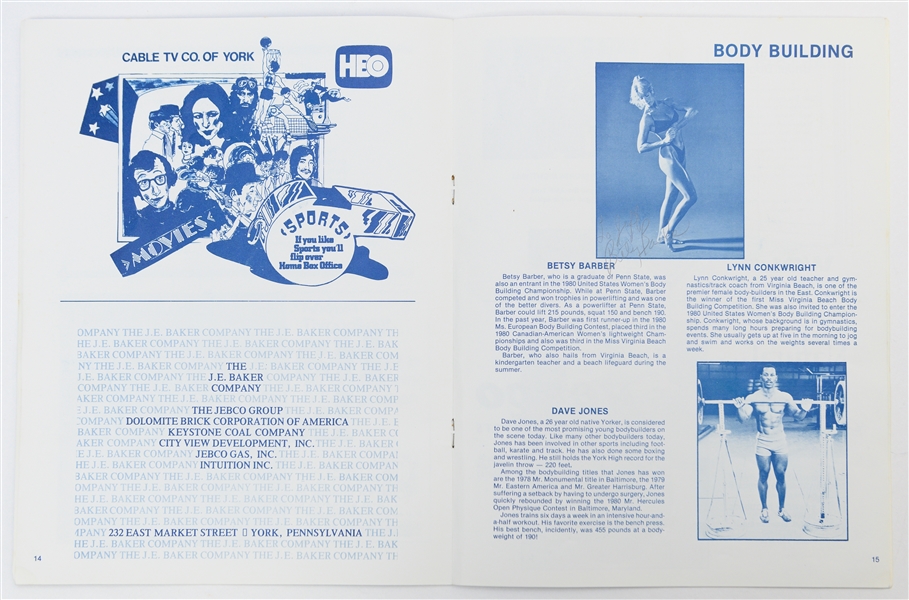 1981 Sports Event (York, PA) Program Signed by Tony Dorsett, B. Parent, W. Stargell, & Others
