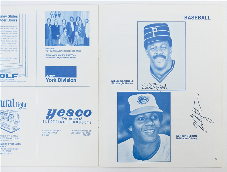 1981 Sports Event (York, PA) Program Signed by Tony Dorsett, B. Parent, W. Stargell, & Others