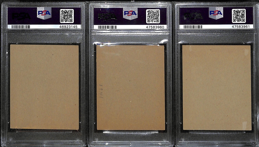 Lot of 3 Graded 1941 Double Play Cards - Rizzuto/Gomez PSA 3, Ott/Young PSA 5 MK, Dom DiMaggio/Pytlak PSA 2