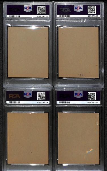 Lot of 4 Graded 1941 Double Play Mel Ott Cards