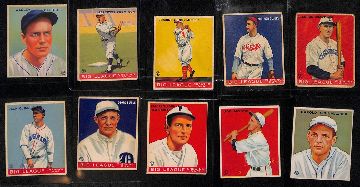 Lot of (19) 1933 Goudey Baseball Cards