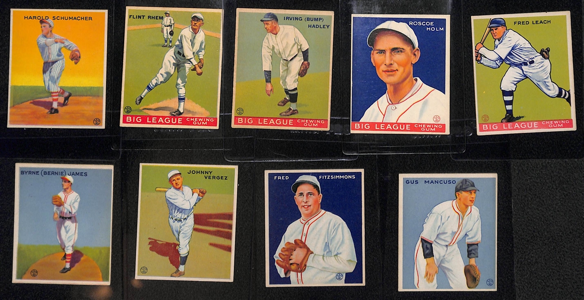 Lot of (19) 1933 Goudey Baseball Cards
