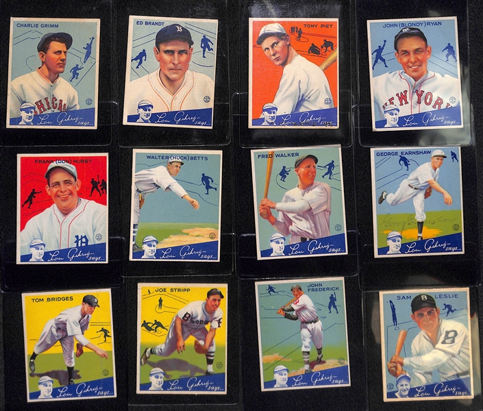 Lot of (17) 1934 Goudey Baseball Cards