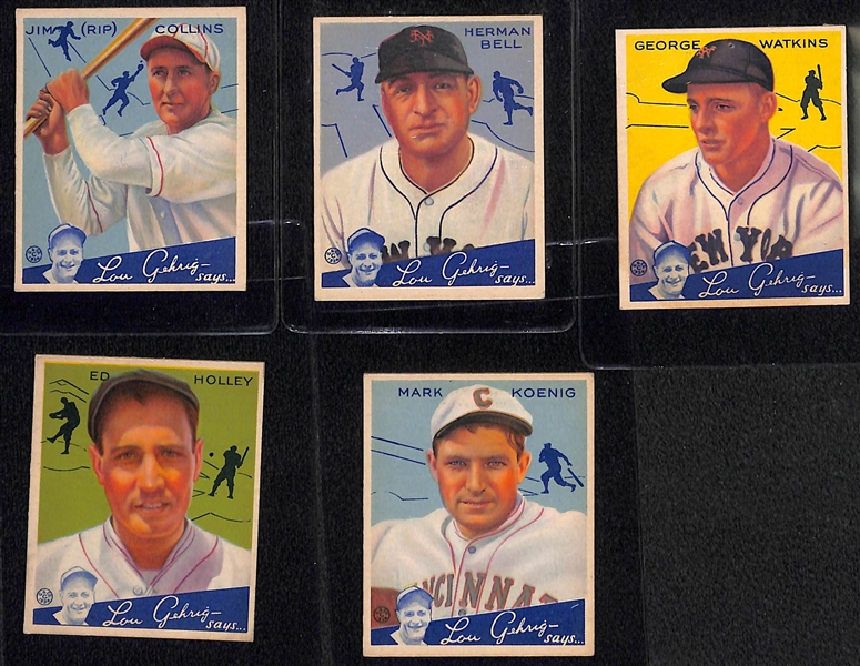 Lot of (17) 1934 Goudey Baseball Cards