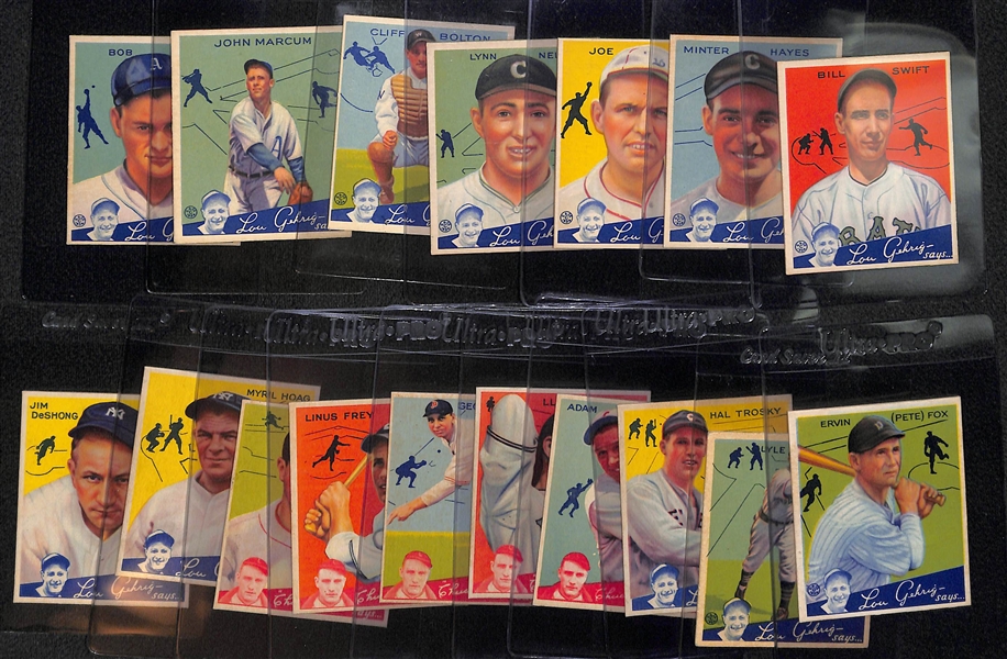 Lot of (17) 1934 Goudey Baseball Cards