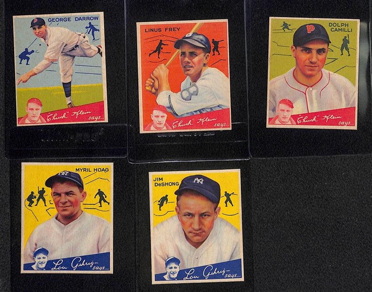 Lot of (17) 1934 Goudey Baseball Cards