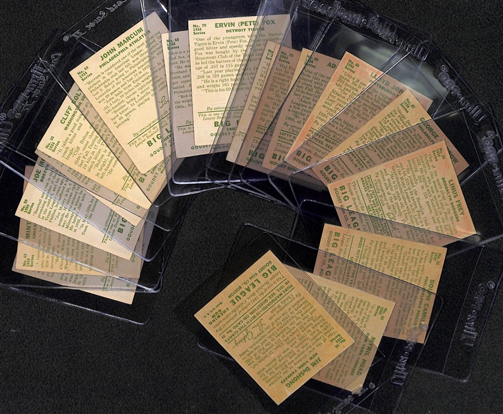 Lot of (17) 1934 Goudey Baseball Cards