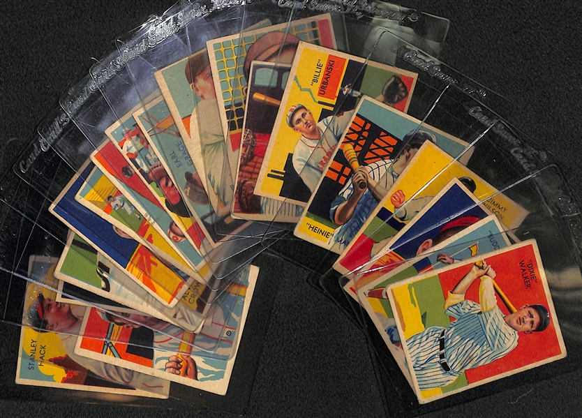 Lot of (18) 1935 Diamond Stars Baseball Cards