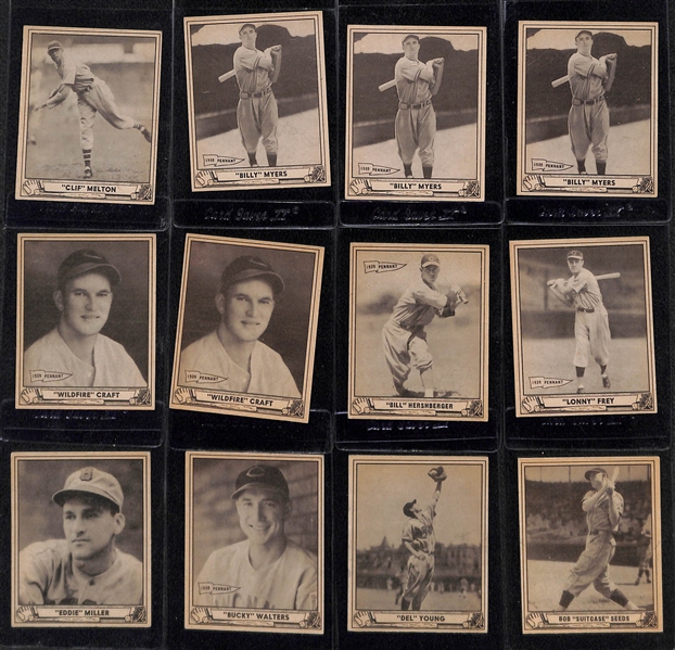 Lot of (36) 1940 Play Ball Baseball Cards w. Grover Cleveland Alexander, George Kelly, and Paul Derringer