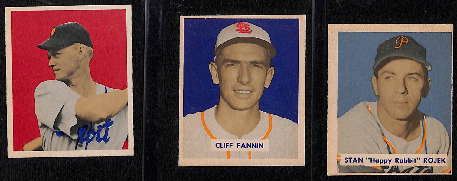 Lot of (14) 1949-1950 Bowman Baseball Cards
