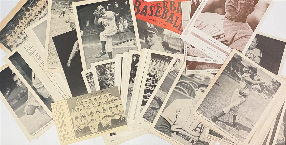 150 Trimmed Images From the Uncle Jimmy Collection w. (2) 1936 Butterfinger Cards and  >125 Cut Baseball Magazine/Monthly Covers & Supplements