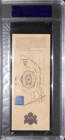 1993 Super Bowl XXVII Ticket Dallas vs. Buffalo Gold Variation PSA 8