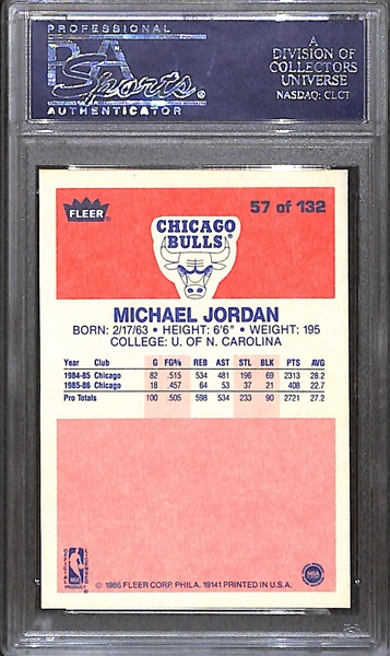 1986-87 Fleer Michael Jordan #57 Rookie Card PSA 7 - Amazing Centering!
