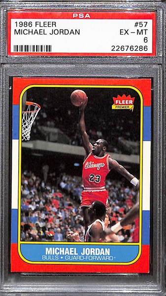 1986-87 Fleer Michael Jordan #57 Rookie Card PSA 6 - Nicely Centered!