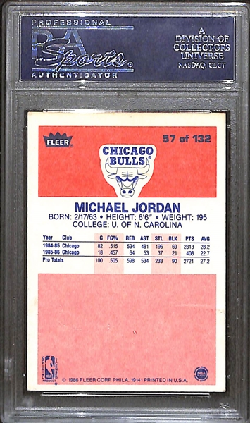 1986-87 Fleer Michael Jordan #57 Rookie Card PSA 2 - Presents Much Nicer Than Most PSA 2s!