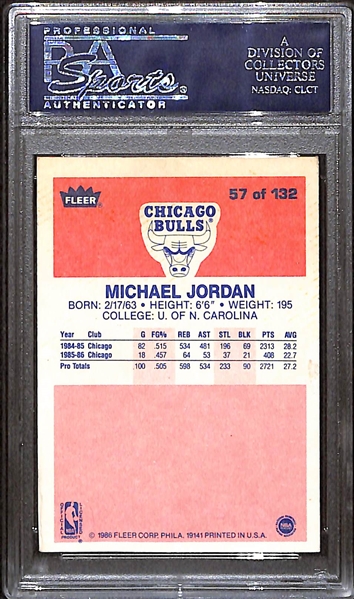 1986-87 Fleer Michael Jordan #57 Rookie Card PSA 1 (Presents Much Better Than the Grade)
