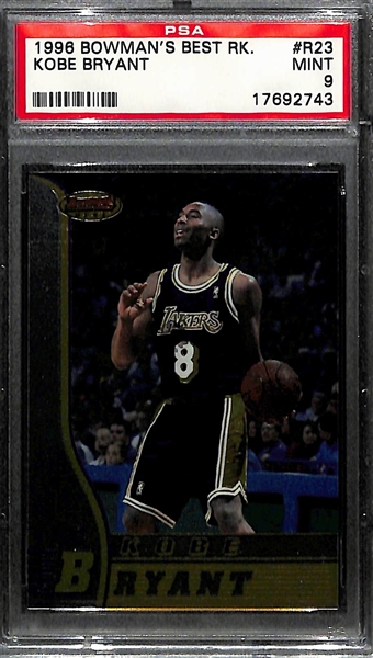 1996-97 Bowman's Best Kobe Bryant Rookie Card #R23 Graded PSA 9