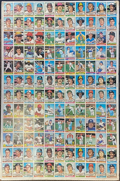 Lot of (2) 1970s Uncut Topps Sheets - 1975 w. Winfield & 1976 w. Nolan Ryan 