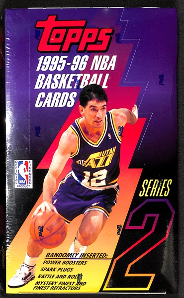 1995-96 Topps Basketball Series 2 Factory Sealed Hobby Box - Possible Michael Jordan and Kevin Garnet Rookie Cards