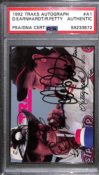 1992 Traks Dale Earnhardt Sr. & Richard Petty Dual Auto PSA/DNA Authentic