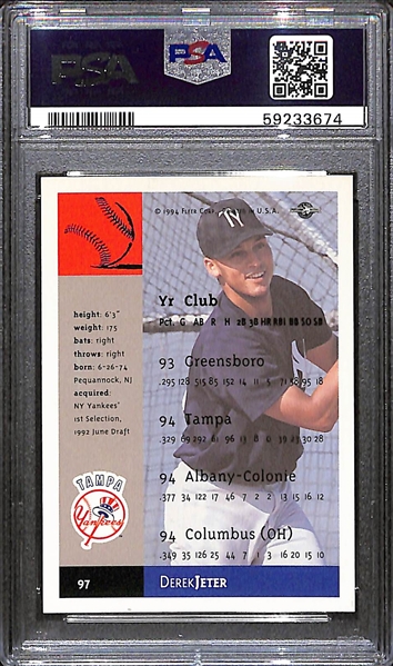 1994 Fleer Excel Signed Derek Jeter Card - PSA/DNA Authentic