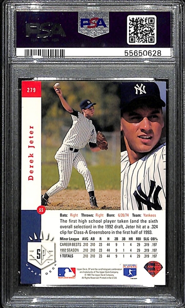 1993 SP Foil Derek Jeter #279 Rookie Card Graded PSA 5
