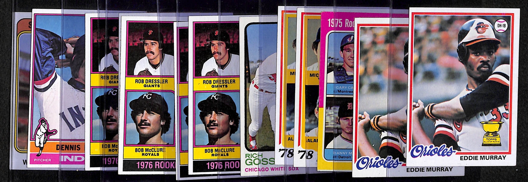Lot of (13) 1970s Rookies Inc. Eddie Murray, Carter, Molitor 