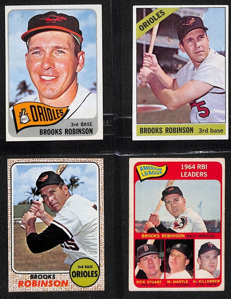 Lot of (11) 1950s & 1960s Topps Brooks Robinson Cards