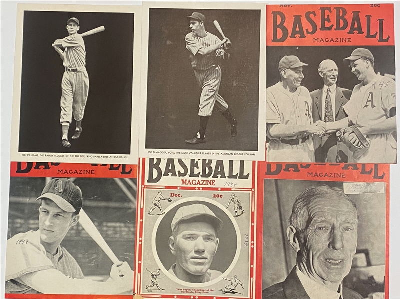 150 Trimmed Images From the Uncle Jimmy Collection w. (2) 1936 Butterfinger Cards and  >125 Cut Baseball Magazine/Monthly Covers & Supplements