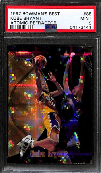 1997-98 Bowman's Best Kobe Bryant (2nd Year) Atomic Refractor Graded PSA 9 Mint