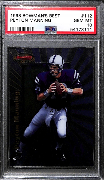 1998 Bowman's Best Peyton Manning #112 Rookie Graded PSA 10 Gem Mint!