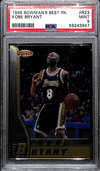 1996 Bowman's Best Kobe Bryant #R23 Rookie Card Graded PSA 9 Mint