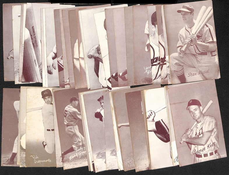 Lot of (50+) Assorted 1939-1963 Exhibit Cards - Loaded with Stars!