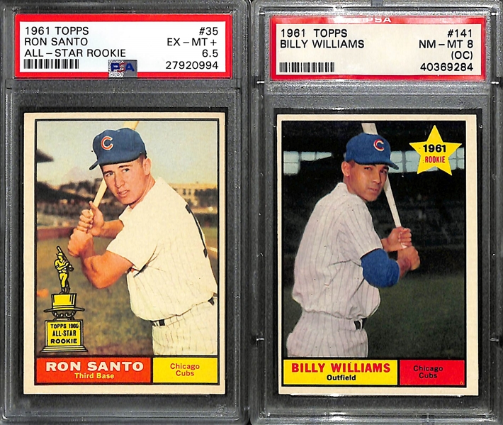 1961 Topps Baseball Complete Set from Card #1-522 (No High Numbers) - All PSA Graded - 90% of Set PSA 7 or Better