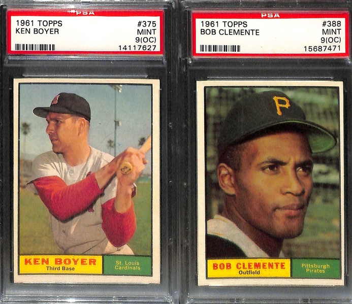1961 Topps Baseball Complete Set from Card #1-522 (No High Numbers) - All PSA Graded - 90% of Set PSA 7 or Better