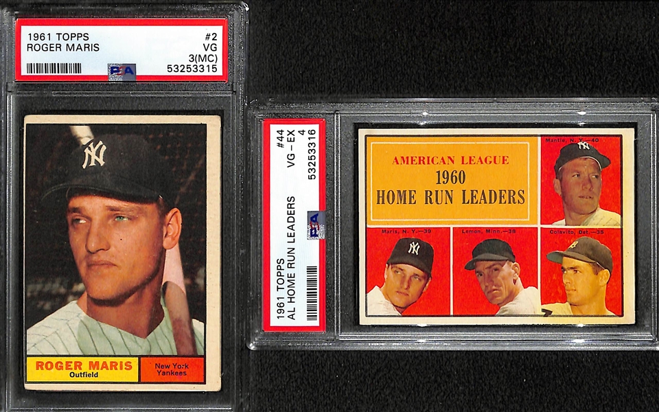1961 Topps Baseball Complete Set from Card #1-522 (No High Numbers) - All PSA Graded - 90% of Set PSA 7 or Better