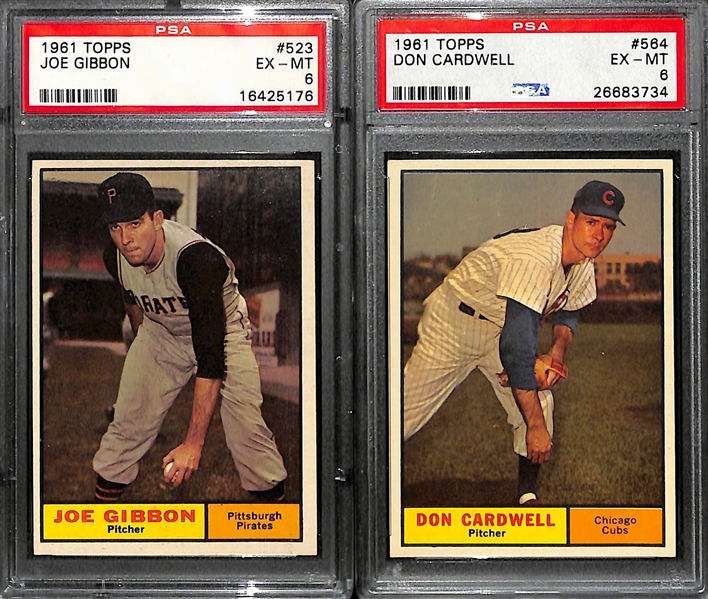 1961 Topps High Number Baseball Card Set of 65 Cards from #523-589 - All PSA Graded - 97% of Set PSA 7 or Better 