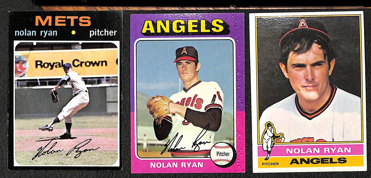 Lot of (16) Topps Baseball Star Cards from 1958-1976 w. 1971 Nolan Ryan