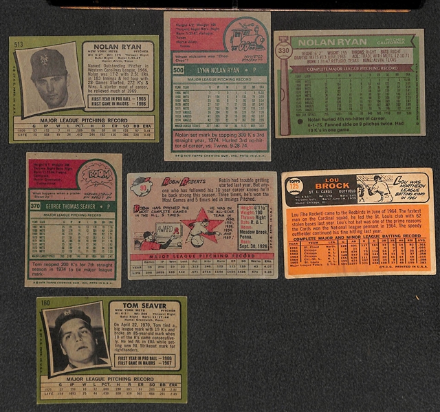 Lot of (16) Topps Baseball Star Cards from 1958-1976 w. 1971 Nolan Ryan