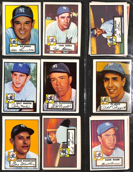 Lot of 2 Topps Baseball Albums - Topps 1981 1952 Reprint Near Complete Set (Missing Mantle) & Album of Hall of Fame Plaque Cards, Exhibits, More 